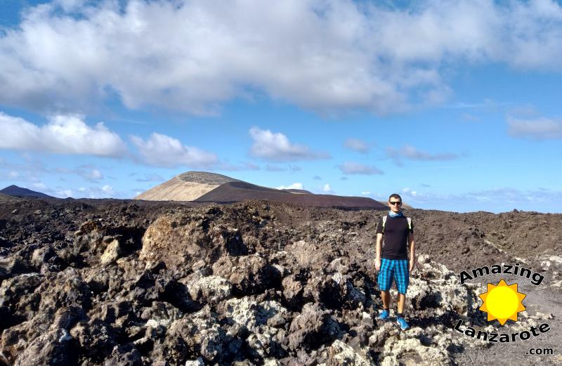 Caldera de Montaña Blanca Hike - me and both volcanoes in the background